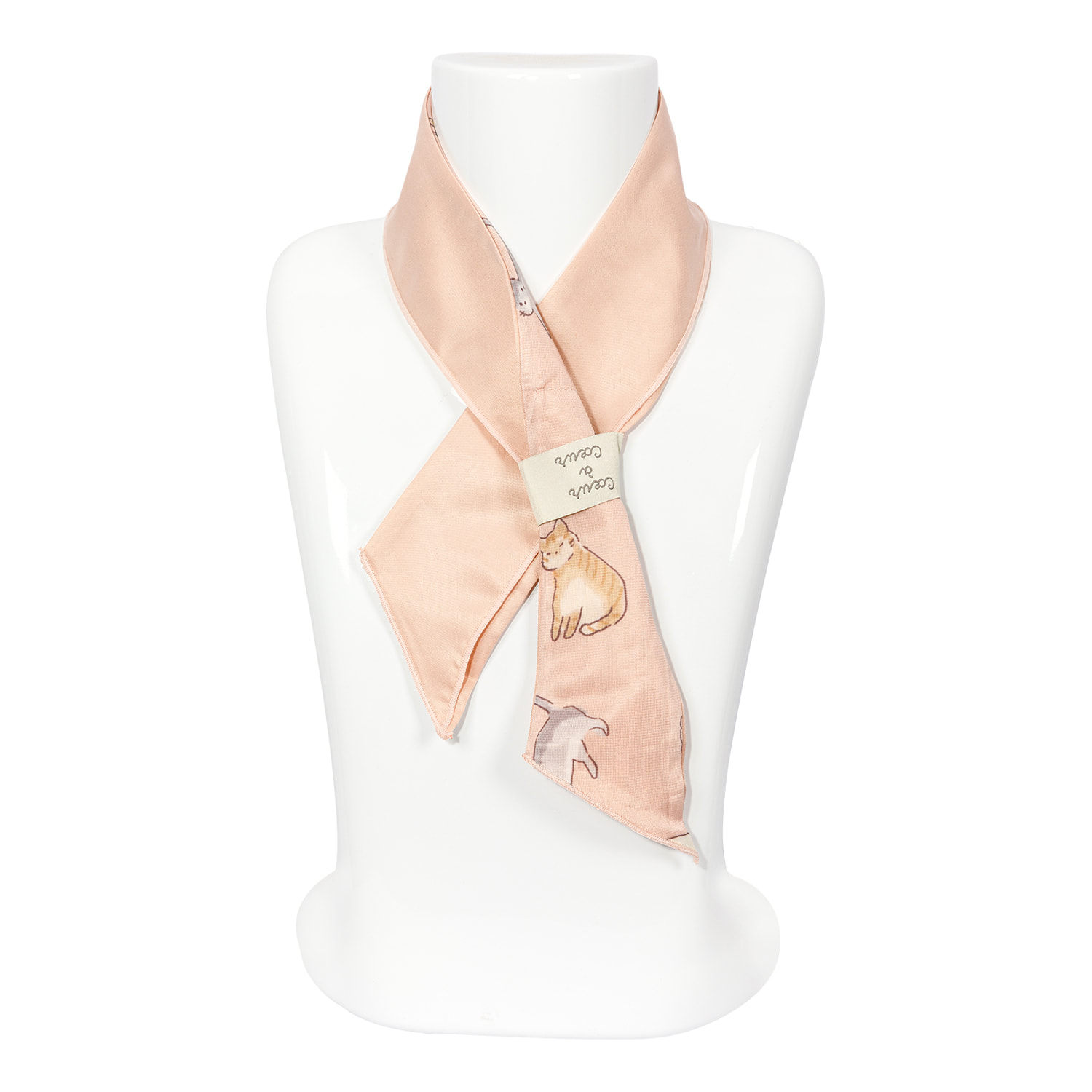 Double-sided cold feeling silk scarf