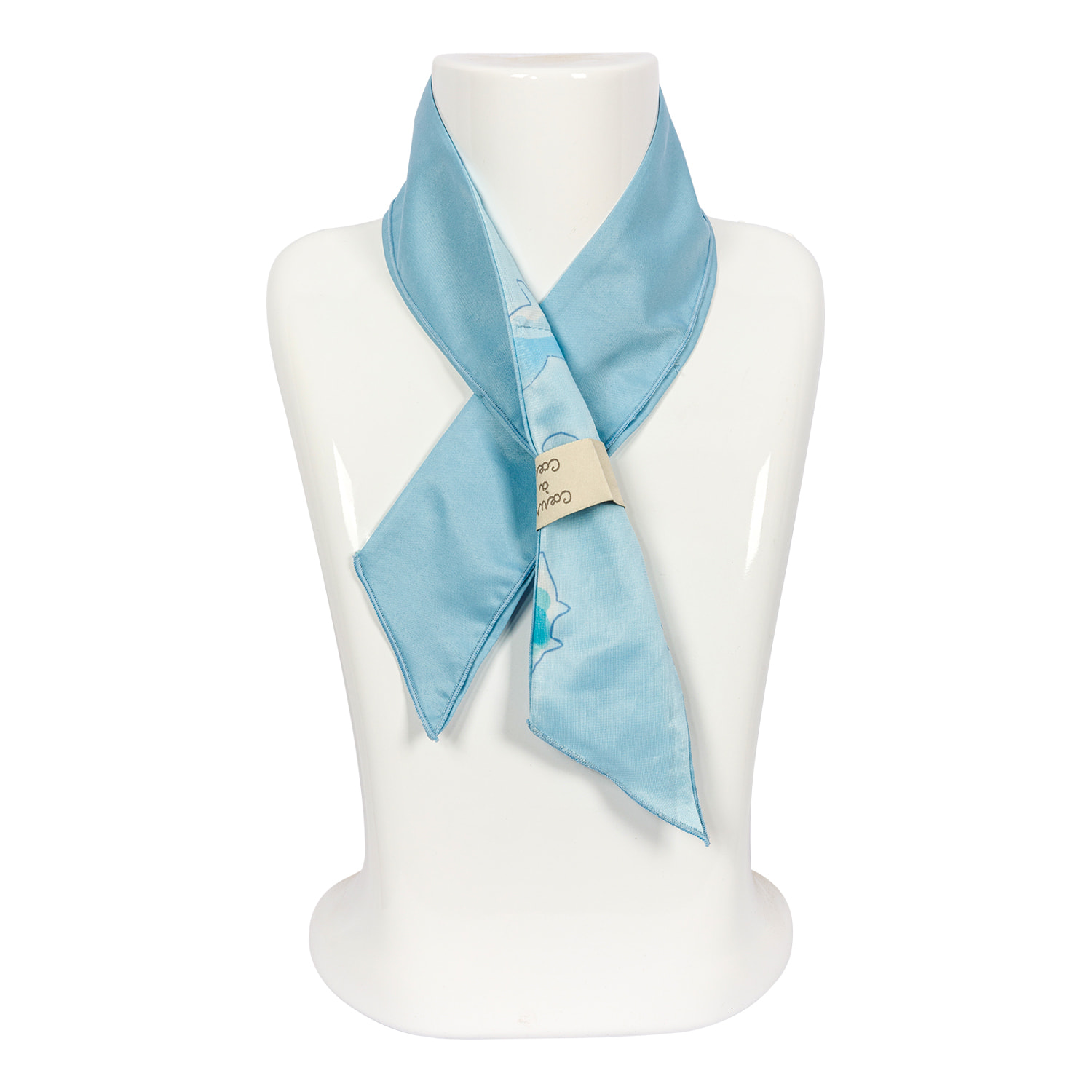 Double-sided cold feeling silk scarf