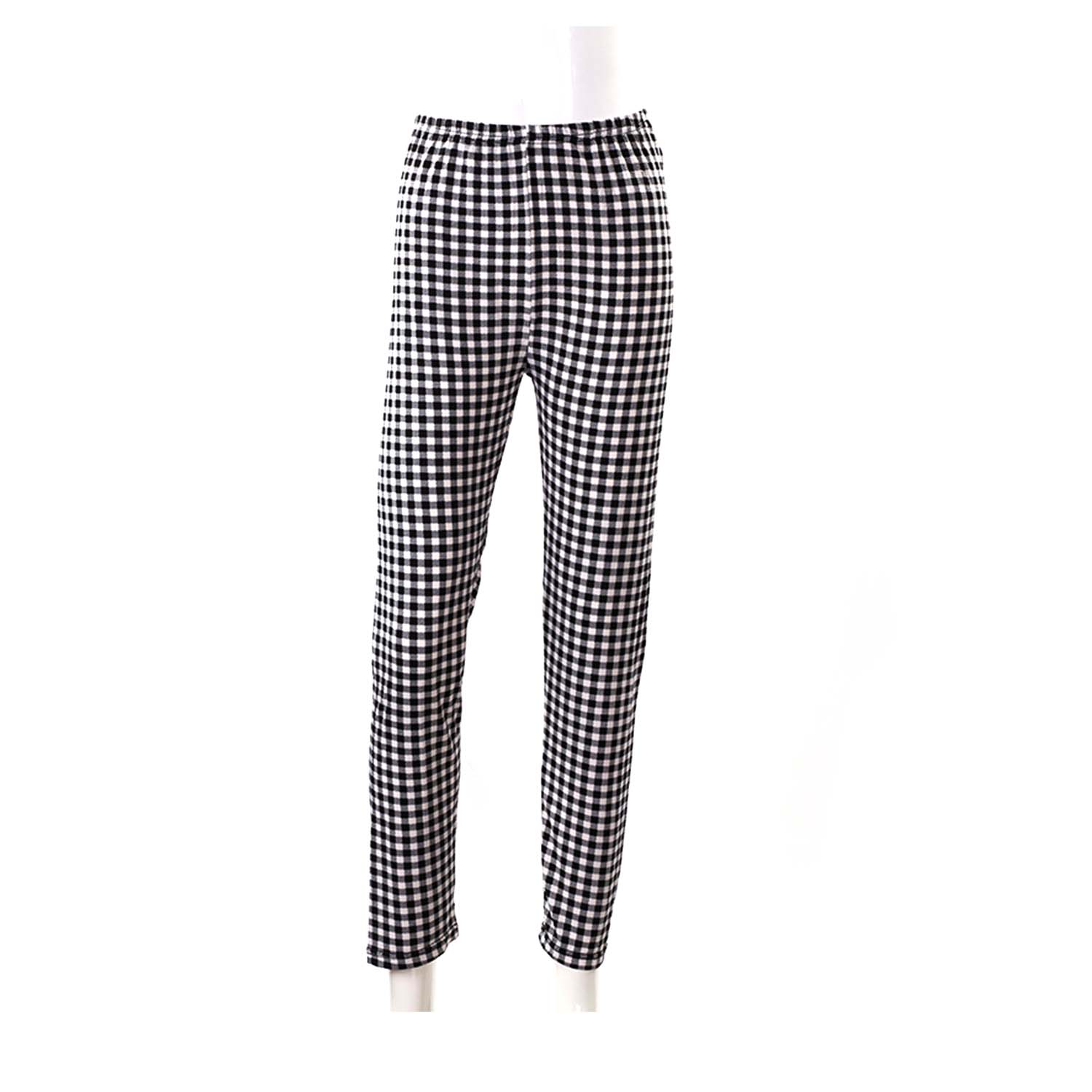 Plaid Elastic Shaping Leggings