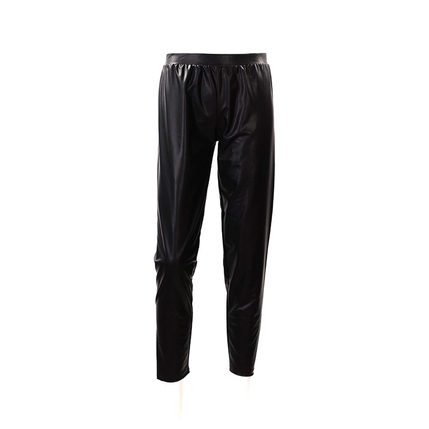 Chaparajos PU straight casual trousers