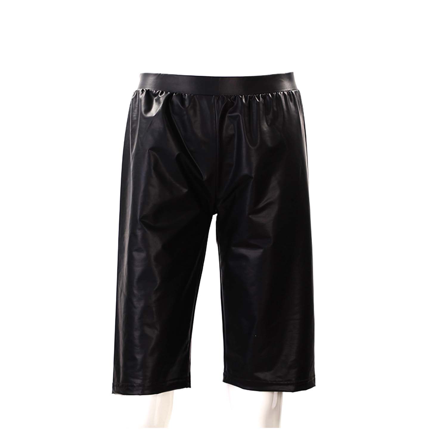 Chaparajos PU straight casual trousers